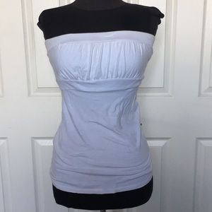 White strapless top